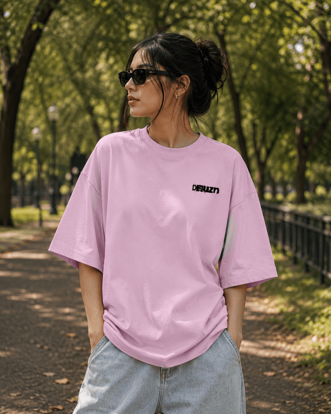 DELUZN Unisex Innocent – Until Proven Fur-ocious Oversized T-Shirt - view 1