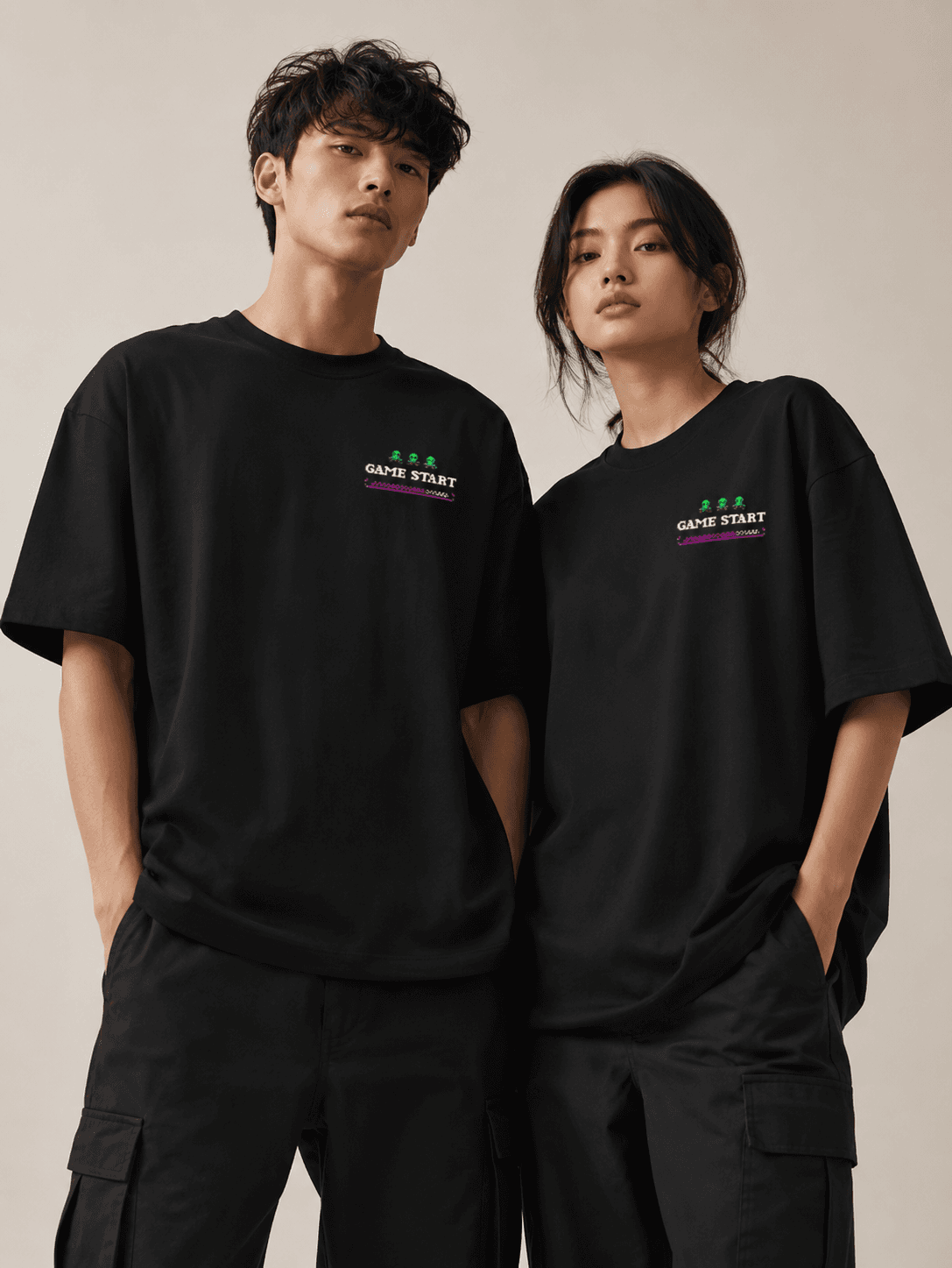 DELUZN Bit Wars Unisex Oversized Graphic T-Shirt - view 1