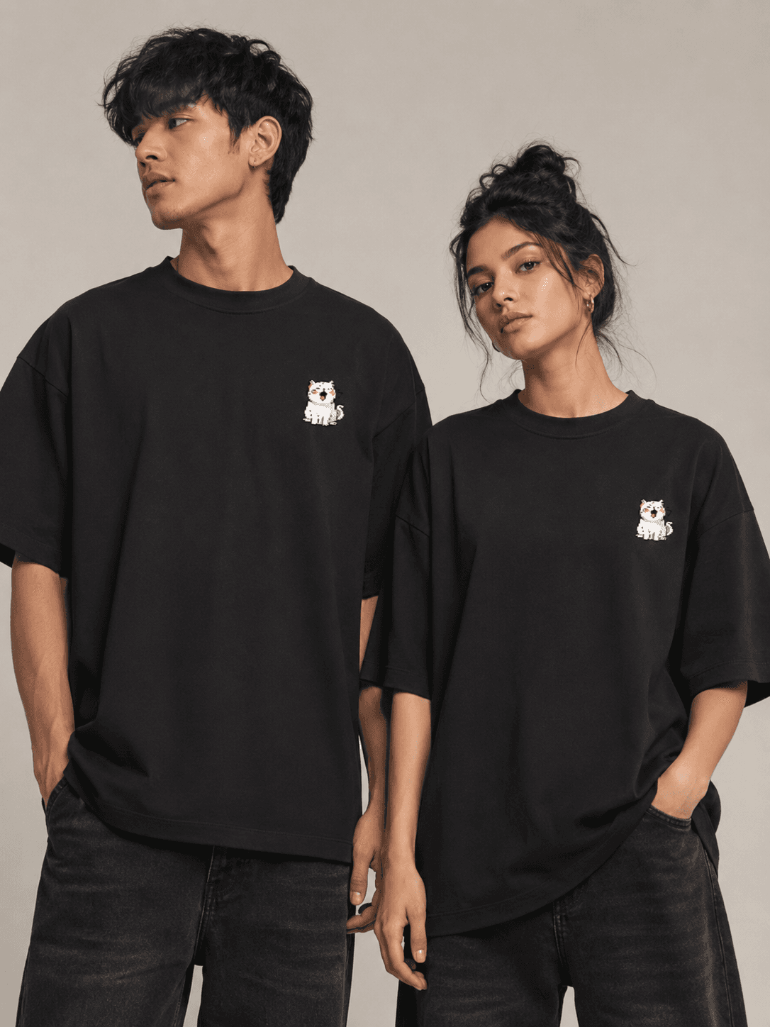 DELUZN Meow! Unisex Oversized Graphic T-Shirt - view 1