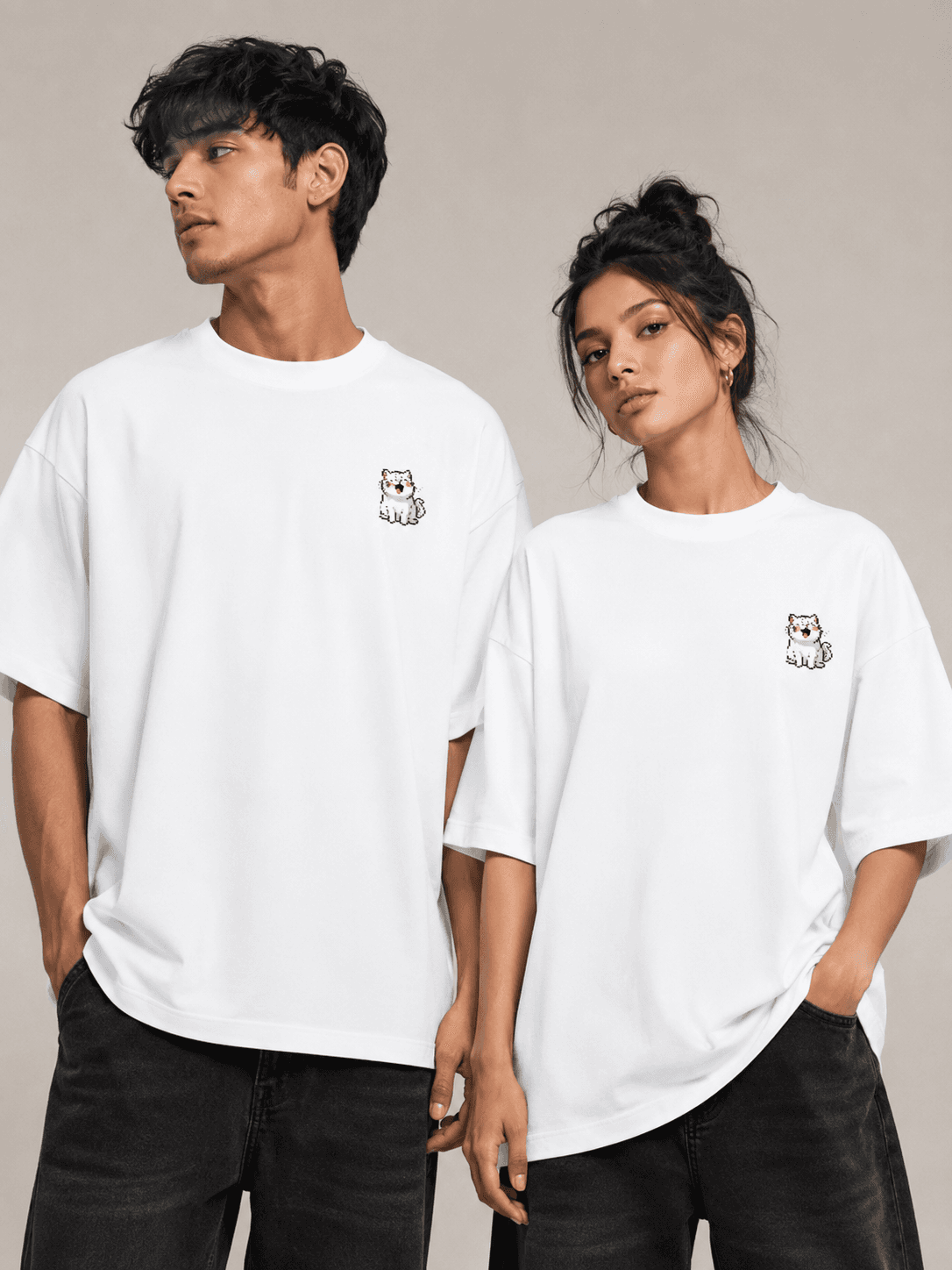 DELUZN Meow! Unisex Oversized Graphic T-Shirt - view 3