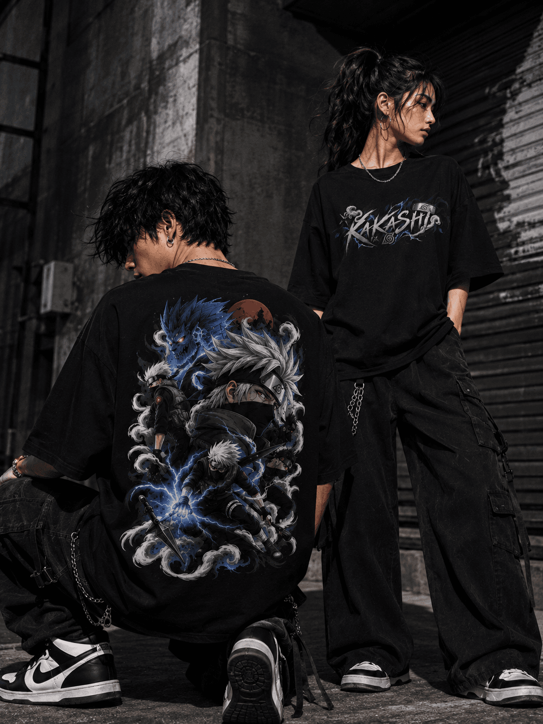 DELUZN Kakashi Shadow Strike Unisex Oversized Tee - view 1