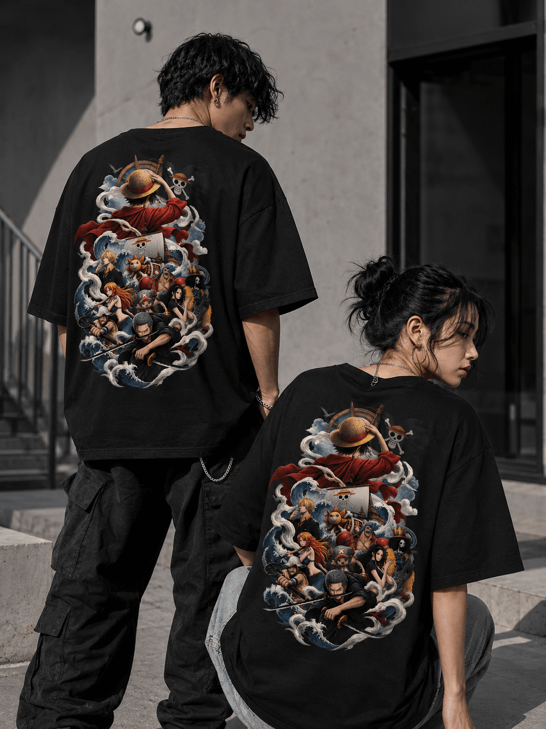 DELUZN One Piece Grand Line Unisex Oversized Tee - view 1
