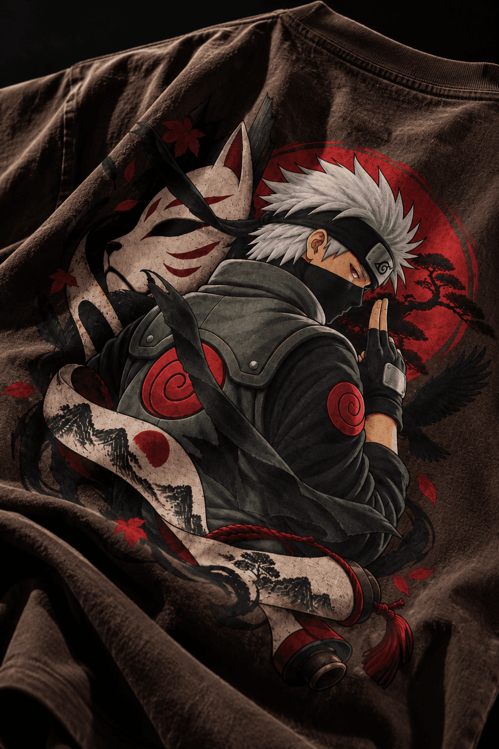 Deluzn Kakashi Shadow Scroll Unisex Oversized Tee - view 2